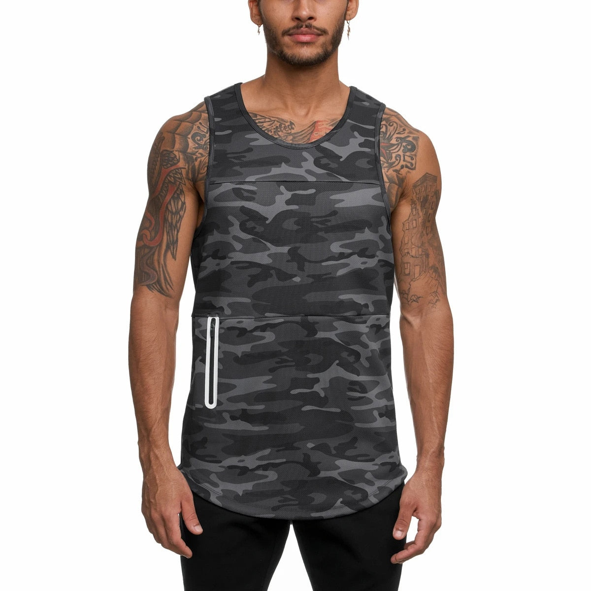 Male Casual Vest Tops Workout Gym Vest Sportswear