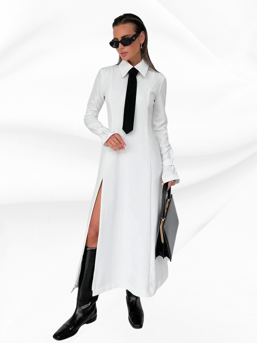 Fashion Slim White Office Dress