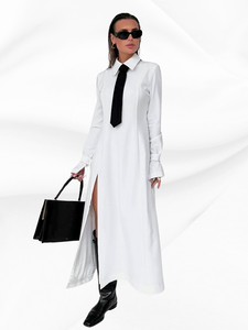 Fashion Slim White Office Dress